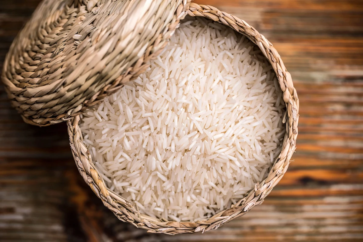 Arroz branco grão longo para exportação